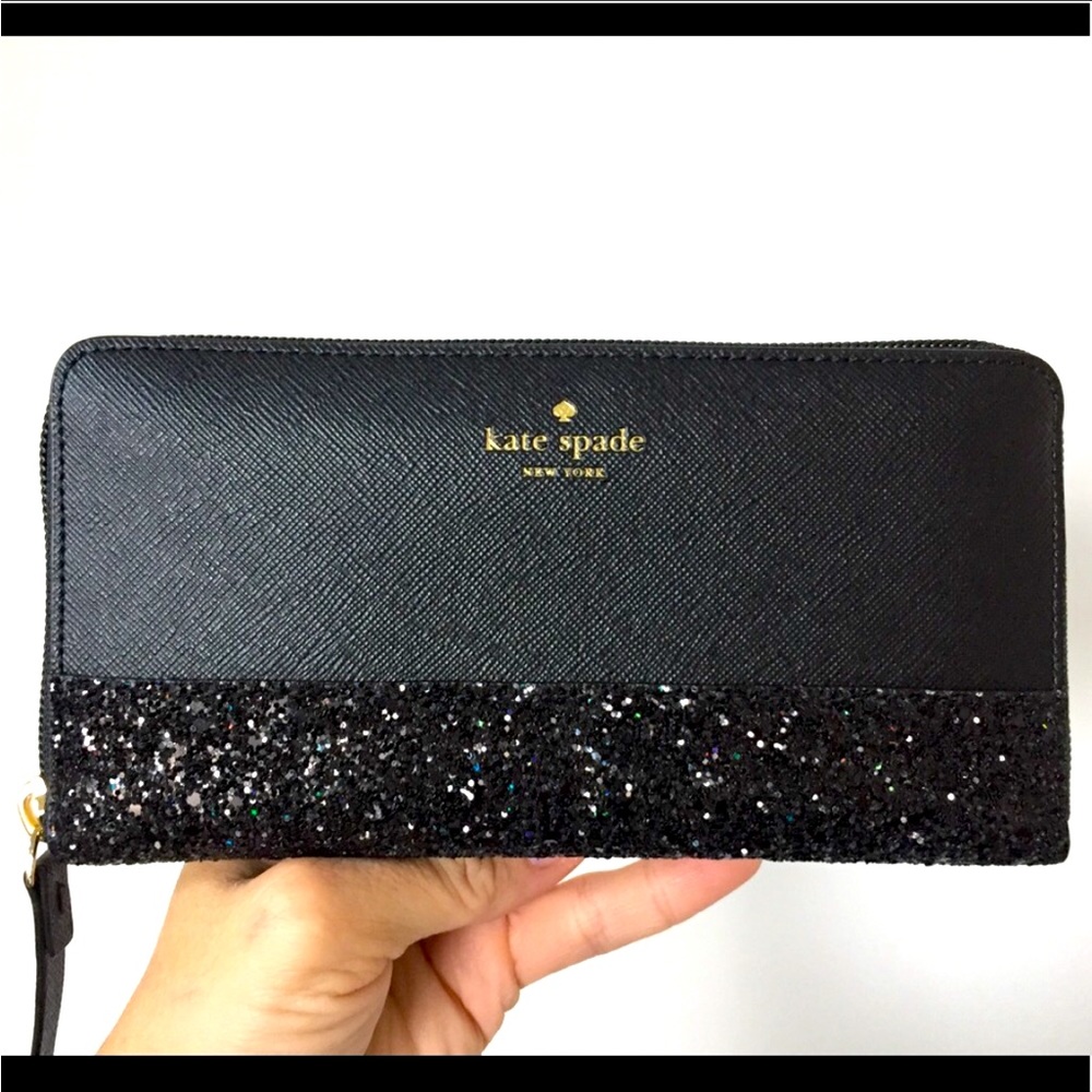 Kate spade Greta glitter wallet NEW